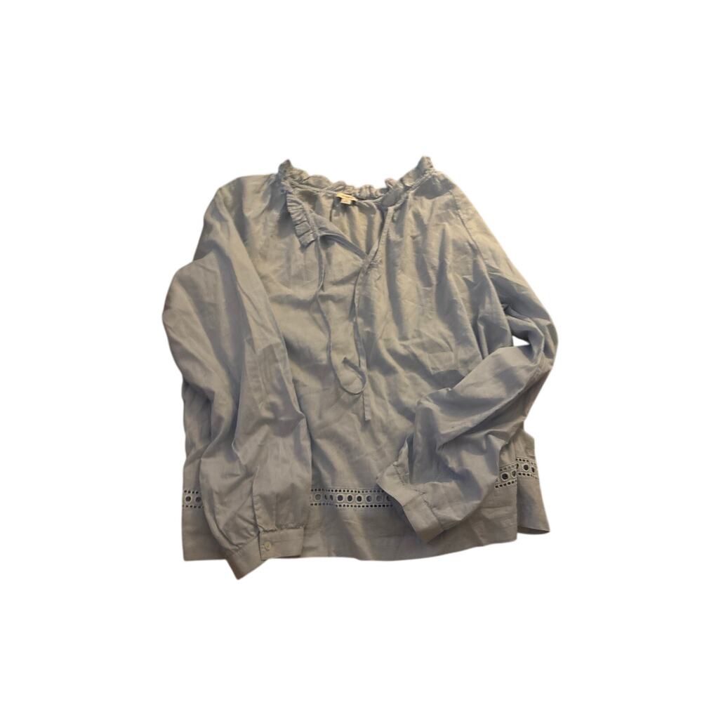 J CREW SIZE XL 3/4 sleeves blouse with ties